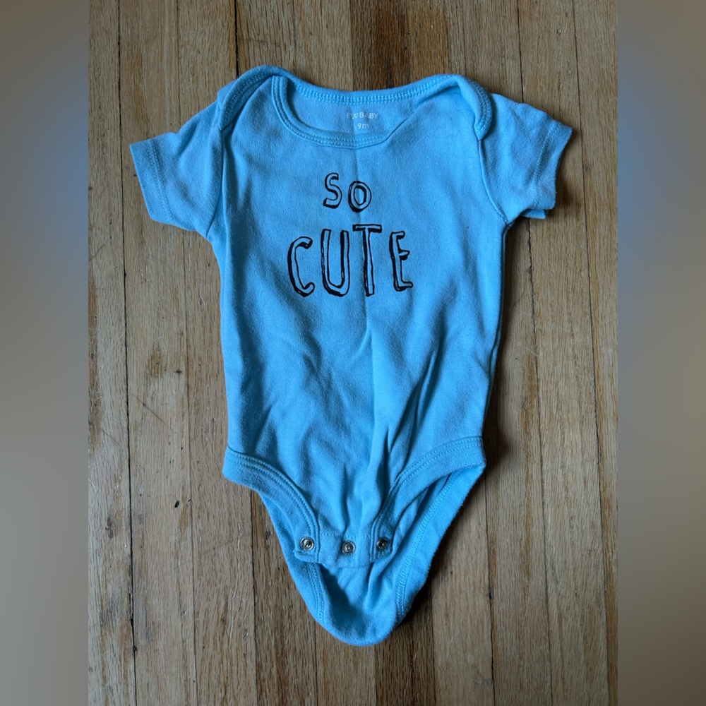 3/$12 Adorable Sky Blue Baby Bodysuit